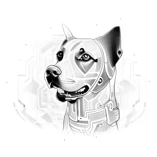Black Labrador Cyber Tribal