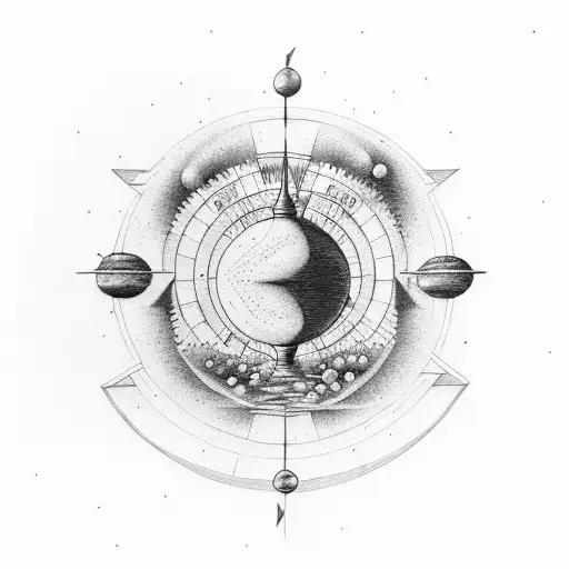 Hourglass With Planets