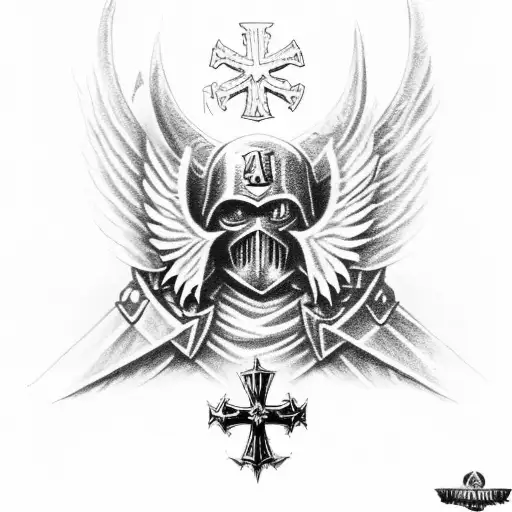 Warhammer 40K Angel Knight With A Cross