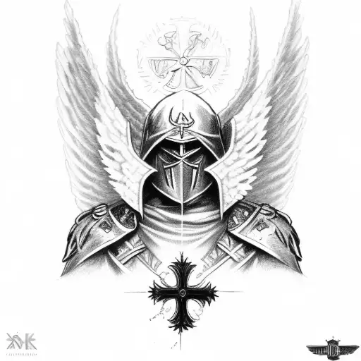 Angel Knight With A Cross