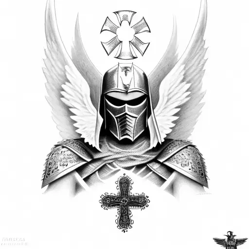 Angel Knight With A Cross