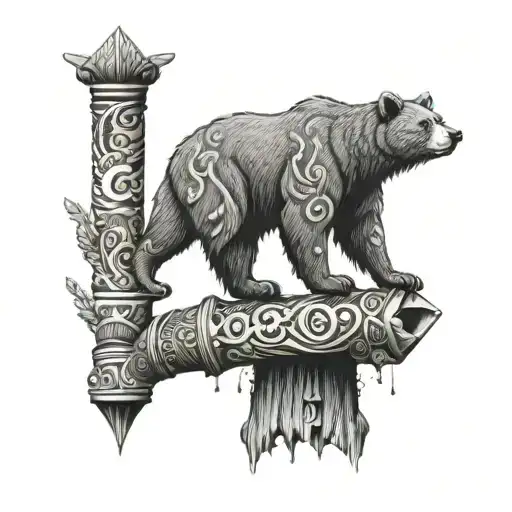 Bear Totem Pole