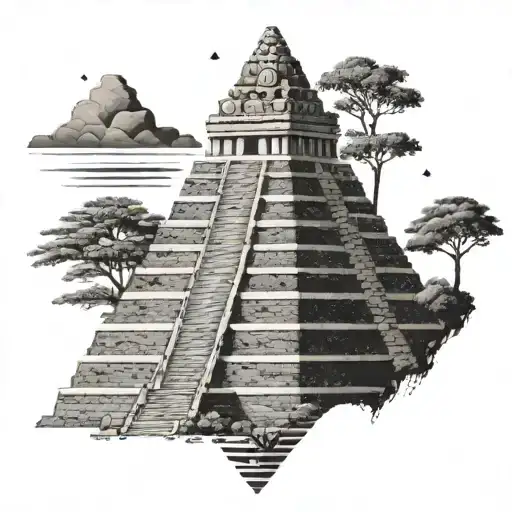 I Am Climbing The Mayan Pyramid With Determination That We Need P