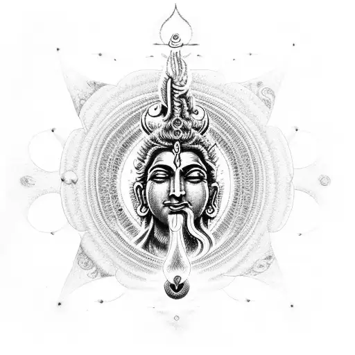 Shiva Deity With Infinity Symbol