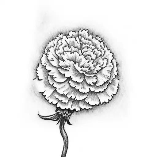 Small Carnation Fine Line