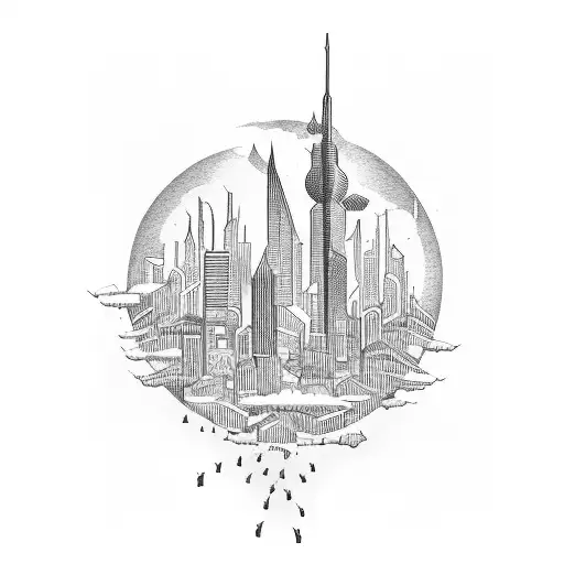 A Vintage Airplane Flying Over The Brusque City Skyline