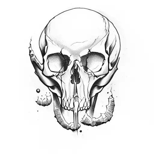 Atlas Holding A Decaying Skull