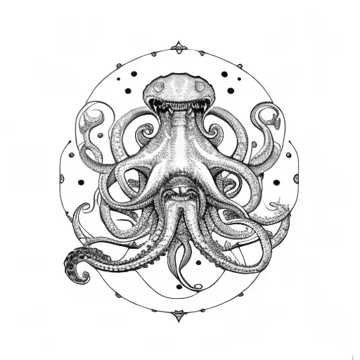 Kraken With Boats In Bottles