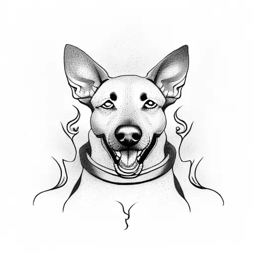 Dog With Fire In His Eyes