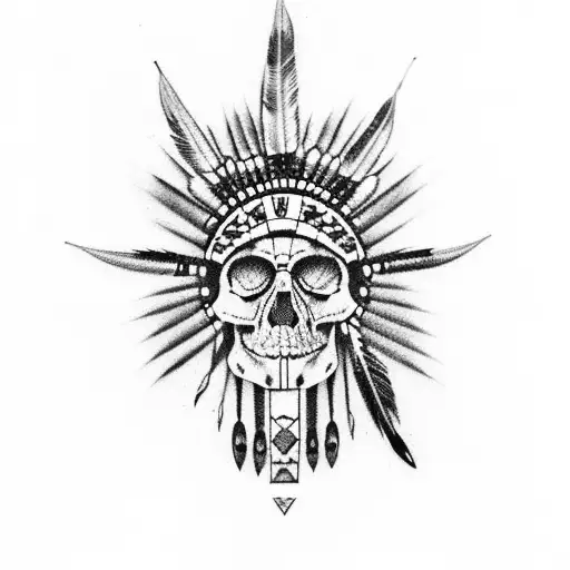 Native American Chieftain Skull