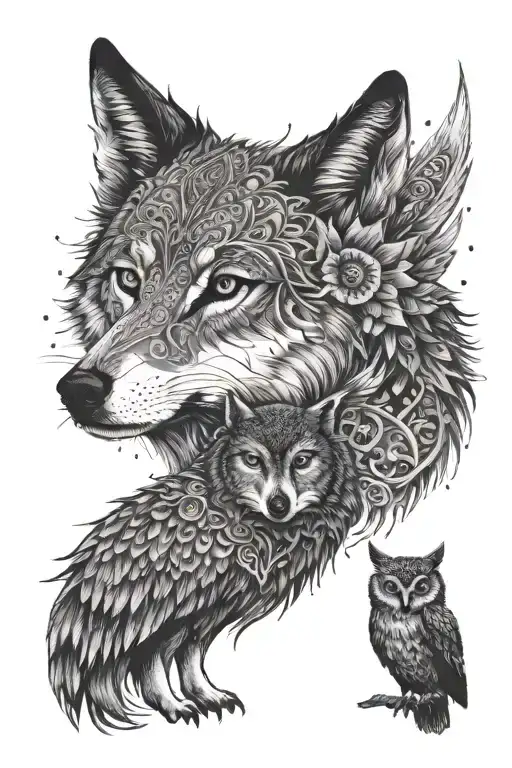 Wolf And Owl