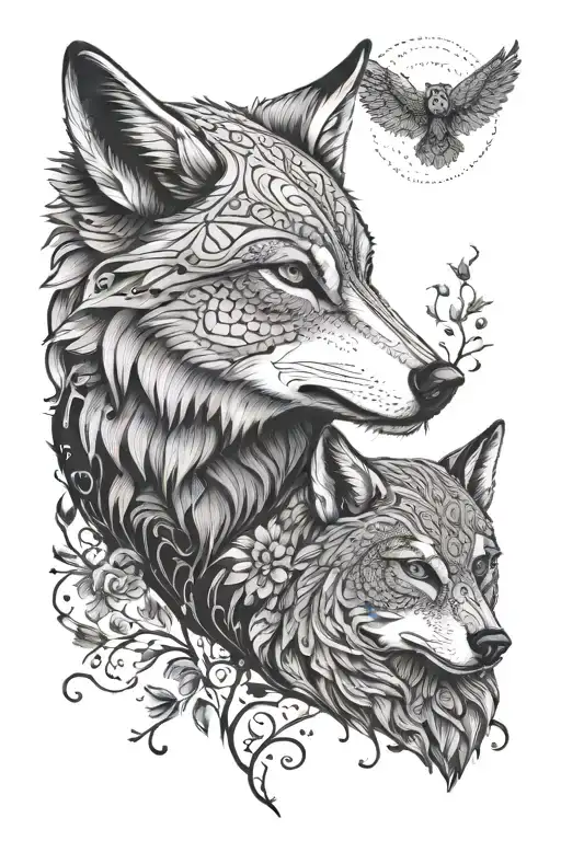 Wolf And Owl