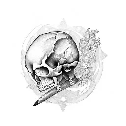Girl With Skull