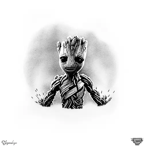 Zipper Being Close Dby Baby Groot