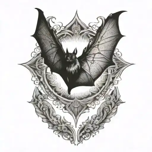 Bat Wings With Mandala