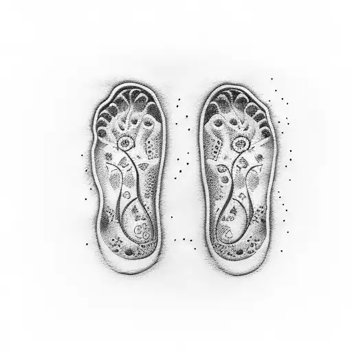 Newborn Footprint With Birth Data