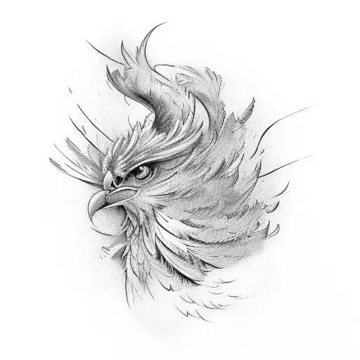 A Phoenix Bird Wearing A Conductor's Hat