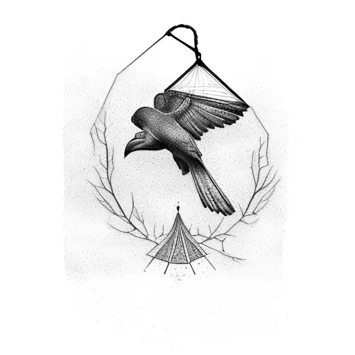 Nature With Crow Tent Hammock