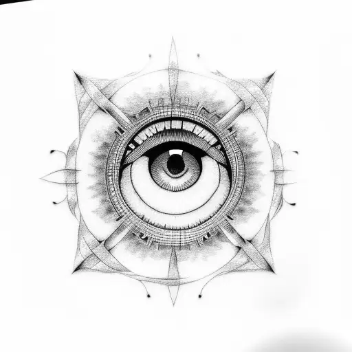 An Abstract Design Of Sasuke's Sharingan Eye