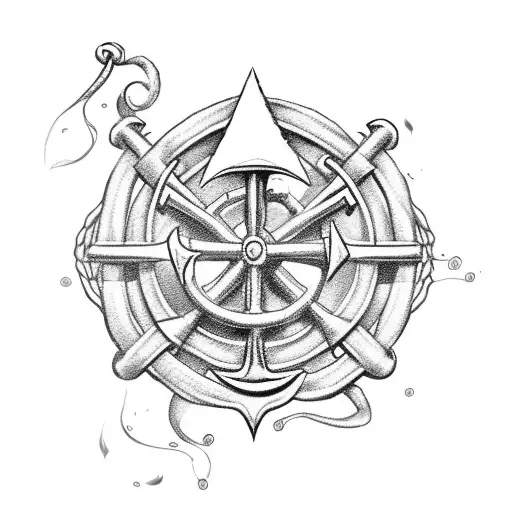 Ship Anchor With A Scroll That You Put Carmen