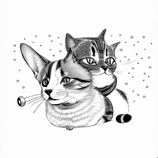 A Cat And A Corgi Dressed In Stylish Outfits Exploring A World Map