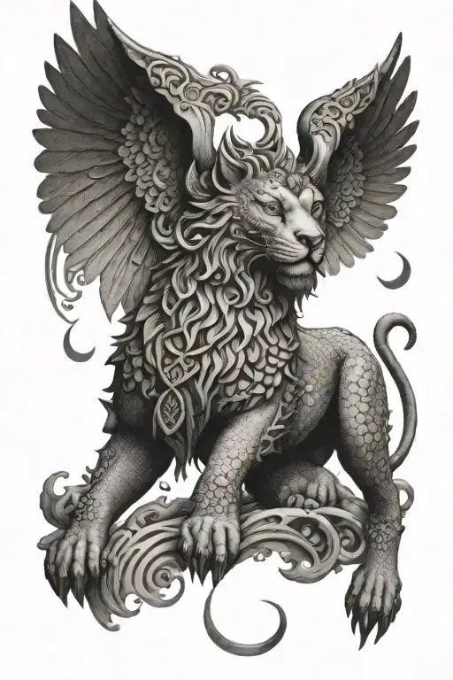Komainu Ishtar Wings Lion Moon