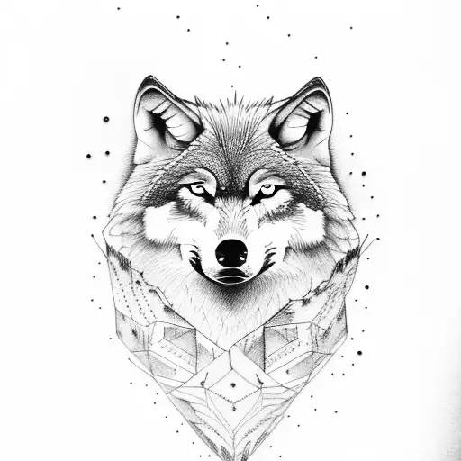 Wolf With Forest Behind