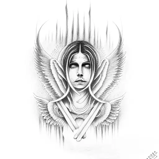 Nirvana In Utero Angel Crying Blood Tears