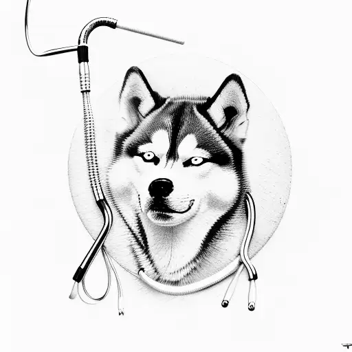 Husky With Stethoscope