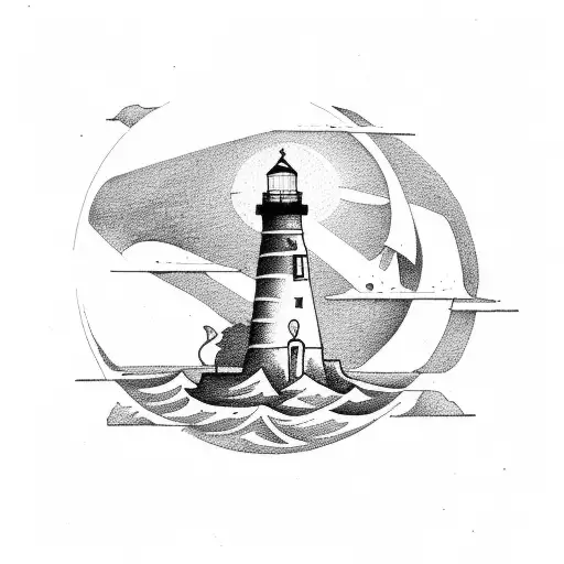 Lighthouse Rowboat Anchor