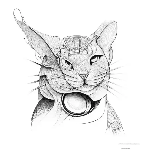 Line Work With Eye For Nape