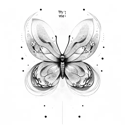 Butterfly With Word Let's See