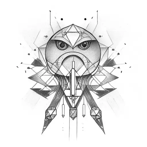 Geometric Alien With Third Eye