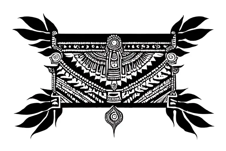 Egypt And Indian Tribal Inspired Design With Elements