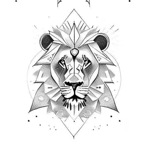 Lion And God With Sky