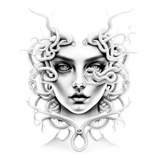 Medusa Mit Femininem Gesicht