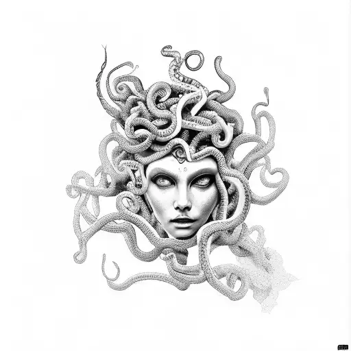 Medusa Mit Zartem Gesicht