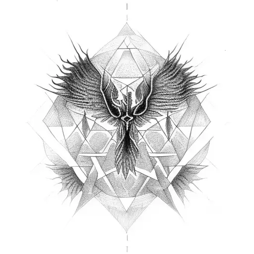 Intricate Dotwork Tattoo Featuring A Esoteric Of Gothic Symbols