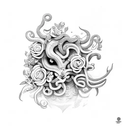 Medusa Animal Con Flores