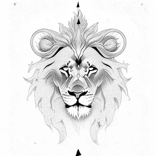 Marketing-themed Tarot Card With A Lion