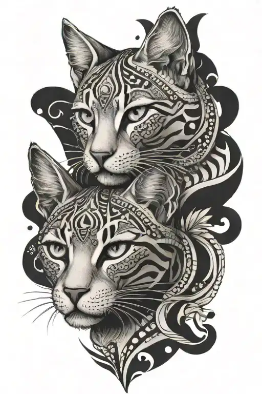 Egyptian Cats Whole Arm