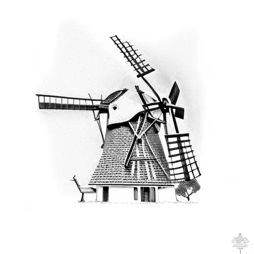 A Mesmerizing Sunset Over A Windmill In The Australian Outback