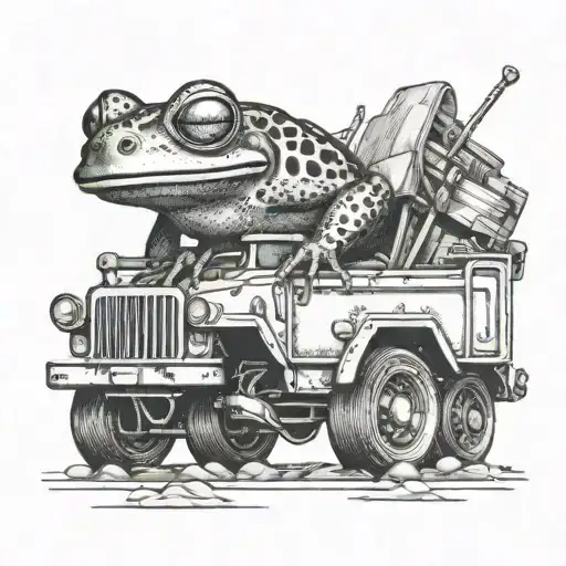 Frog Driving A Garbage Truck
