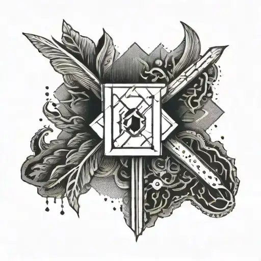 Logo Of The Group Rammstein And A Line From Their Songs