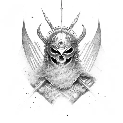 Warrior Fights The Demons