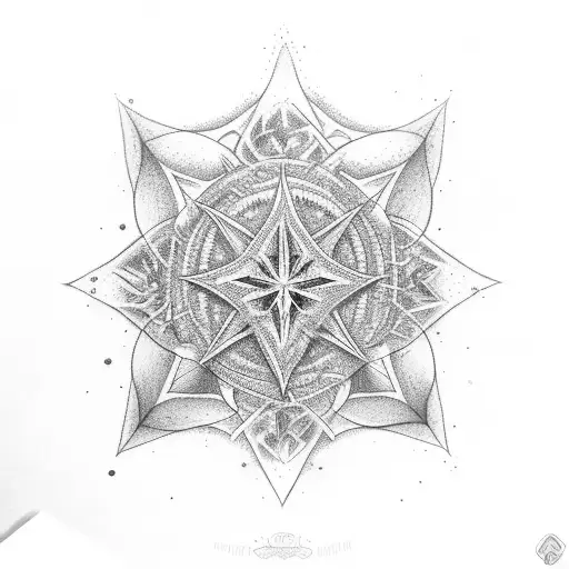 Grassy Star In The Middle On Cresent Moon