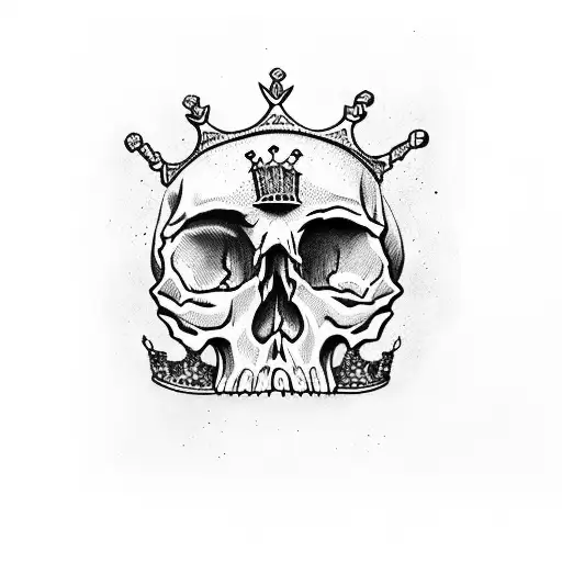 Skull With Crown With Name