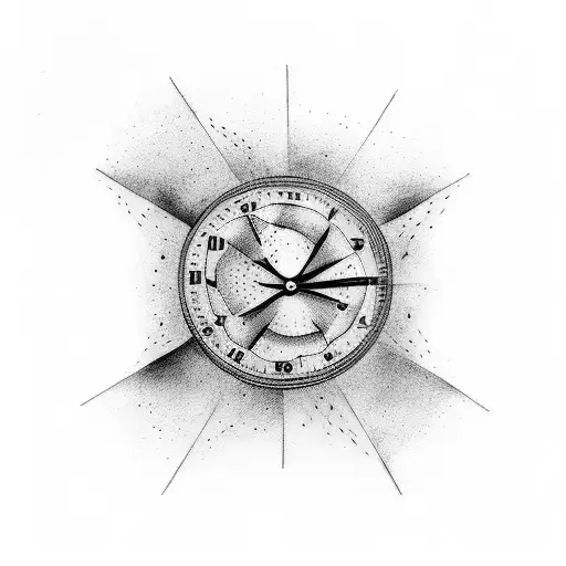 Tattoo Based On The Song Time By Pink Floyd That Contains A Fading Clock