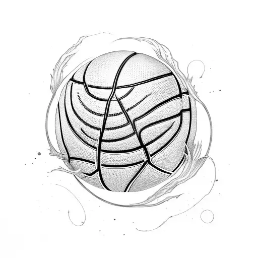 A Basketball Merging With A Female Symbol