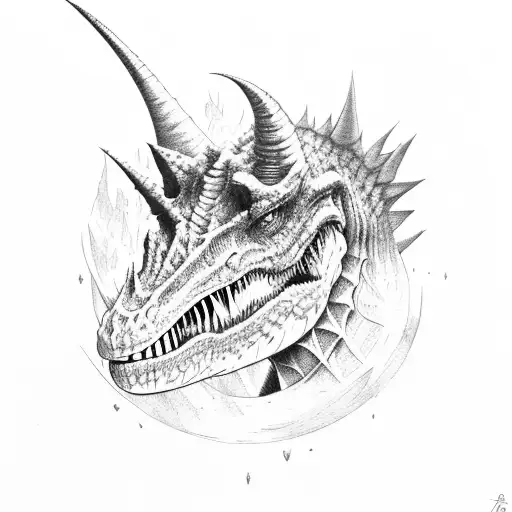 3 Color Dinossaur In Natural Habitat